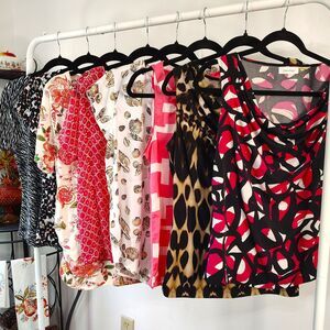 Casual & Career Blouses BUNDLE Medium Women's Short Sleeve & Sleeveless LOT